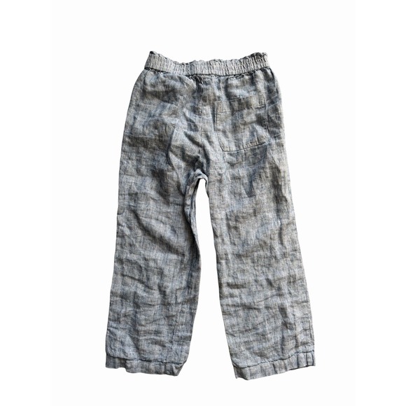 J.Crew Crewcuts Girls 10 100% Linen Pants Blue Drawstring EUC - Picture 3 of 6